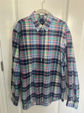 Polo Ralph Lauren Button-Down Plaid Oxford, XL